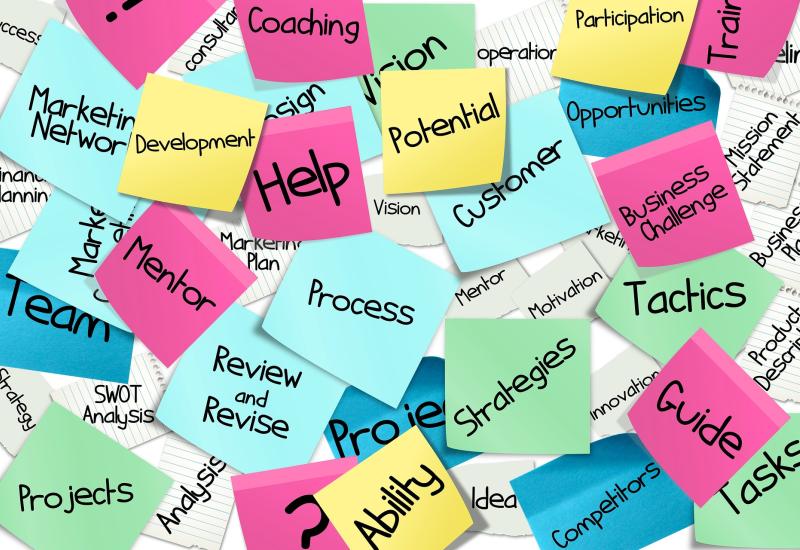 A pile of notes about employment