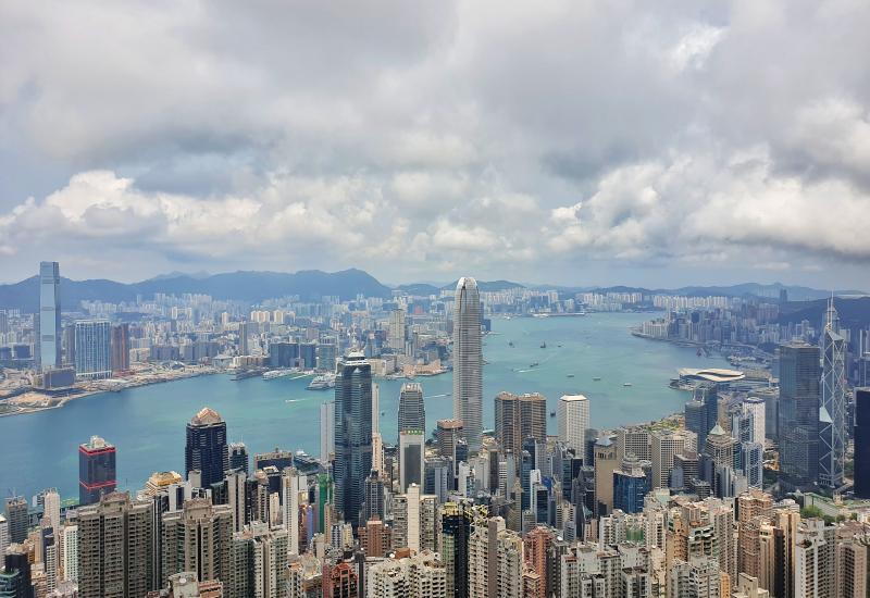A skyline of Hong Kong