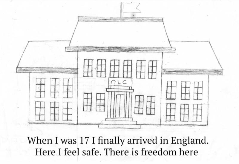 Drawing by a young refugee