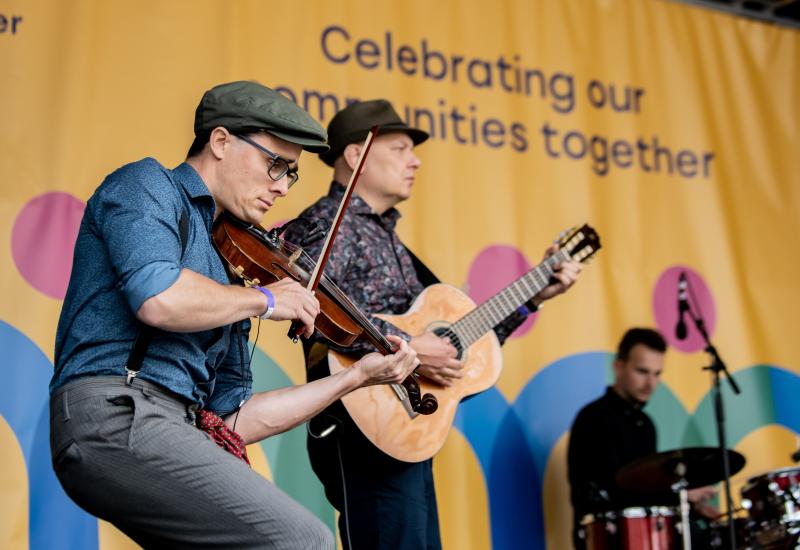From East to East on the main stage at the Yorkshire Integration Festival 2022