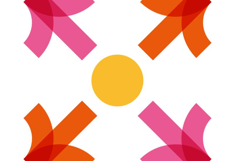 Arrows pointing out of a circle