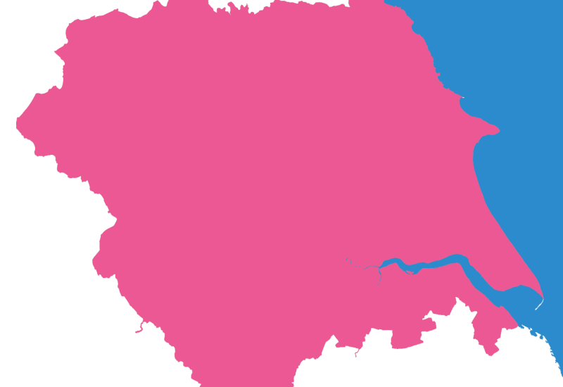 Map of Yorkshire and Humber