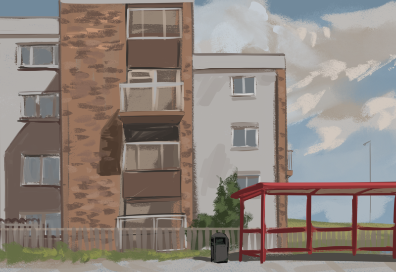 Bus stop animated