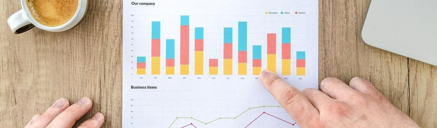 A report with a chart and a graph