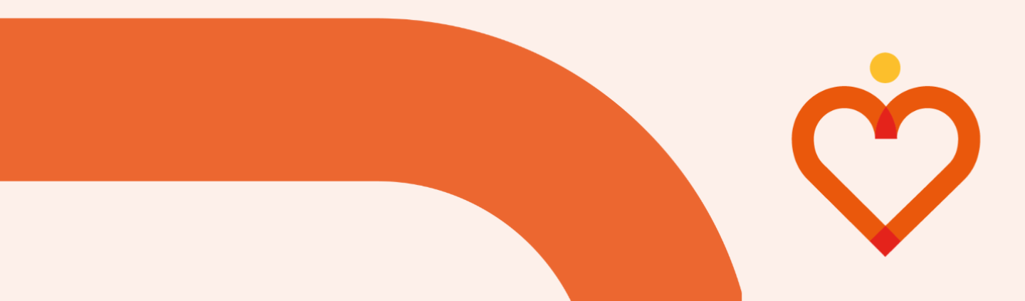 Orange swirl and heart