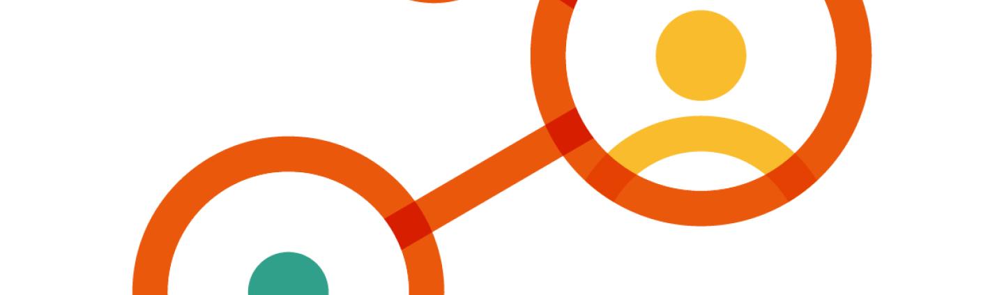 Three interconnected circles with people in them