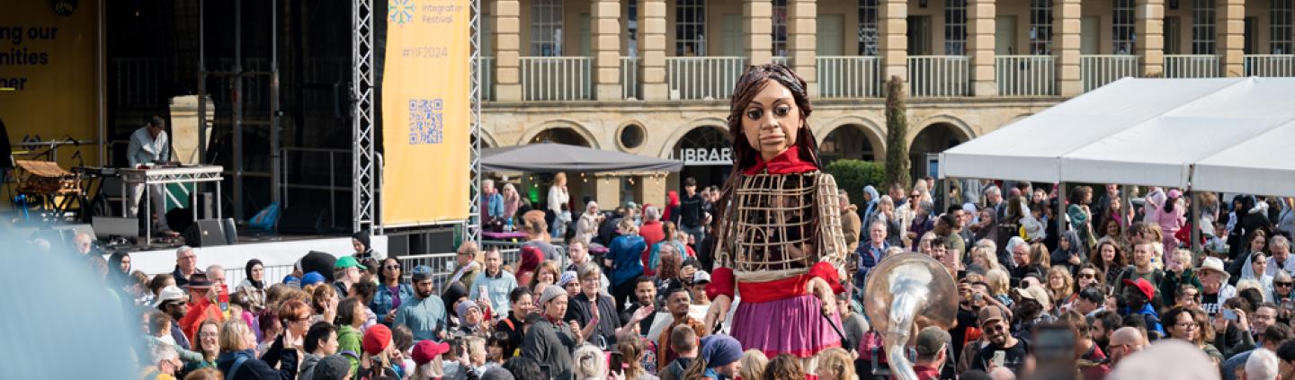 Little Amal at the Festival in Halifax