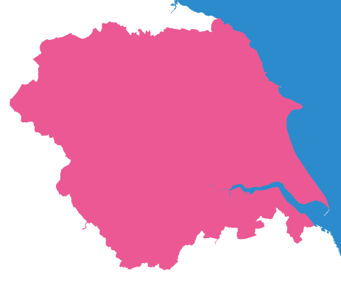 Map of Yorkshire and Humber