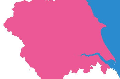 Map of Yorkshire and Humber