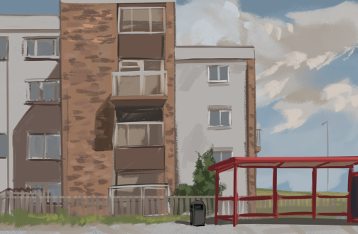 Bus stop animated