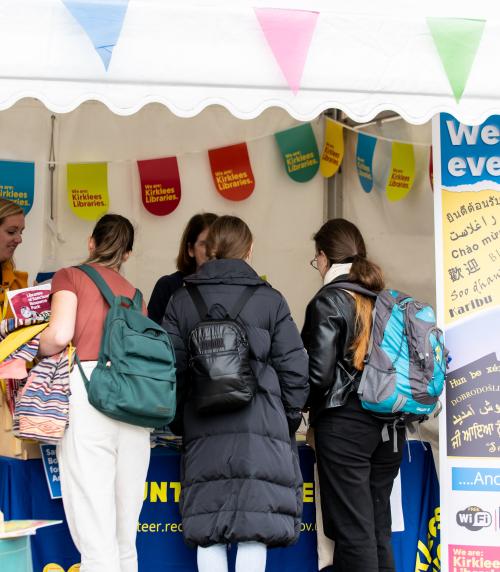 Shopping at the marketplace at the Yorkshire Integration Festival 2022