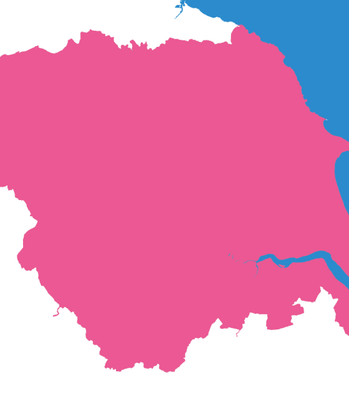 Map of Yorkshire and Humber