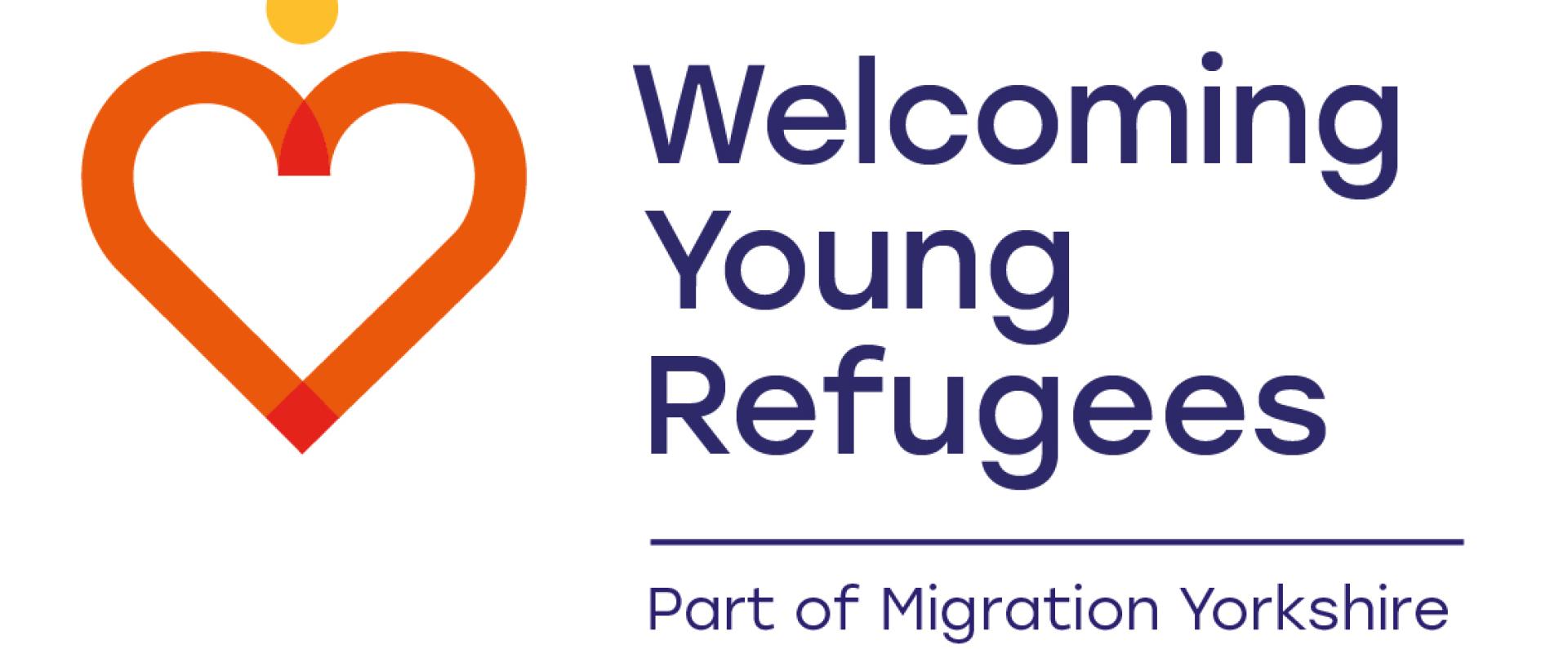 Welcoming Young Refugees with orange heart logo