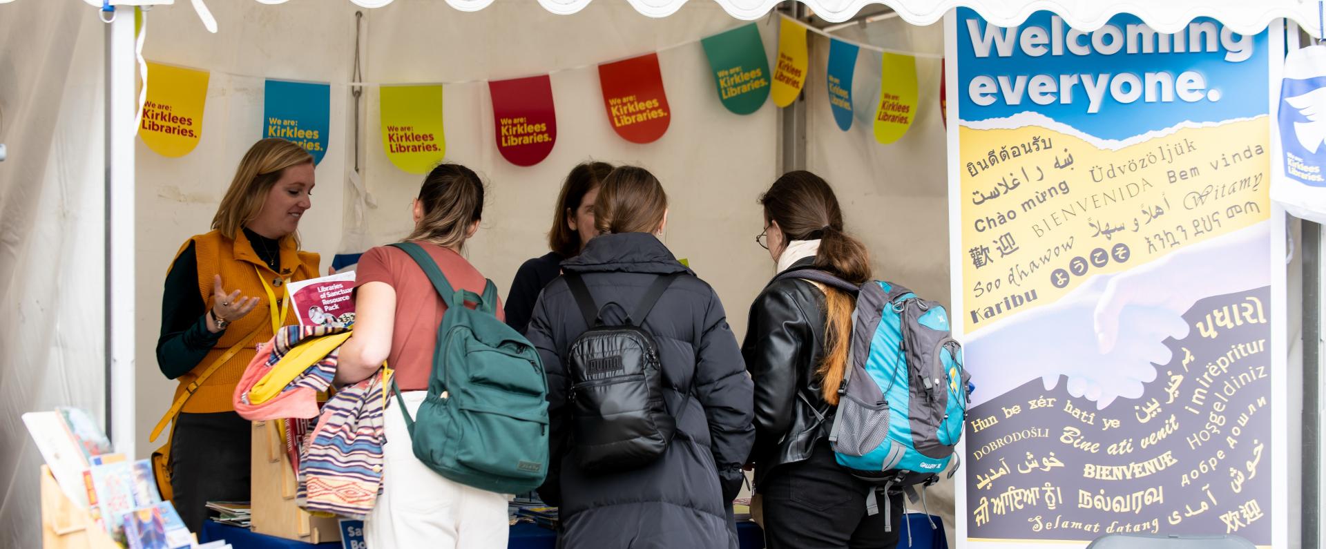 Shopping at the marketplace at the Yorkshire Integration Festival 2022