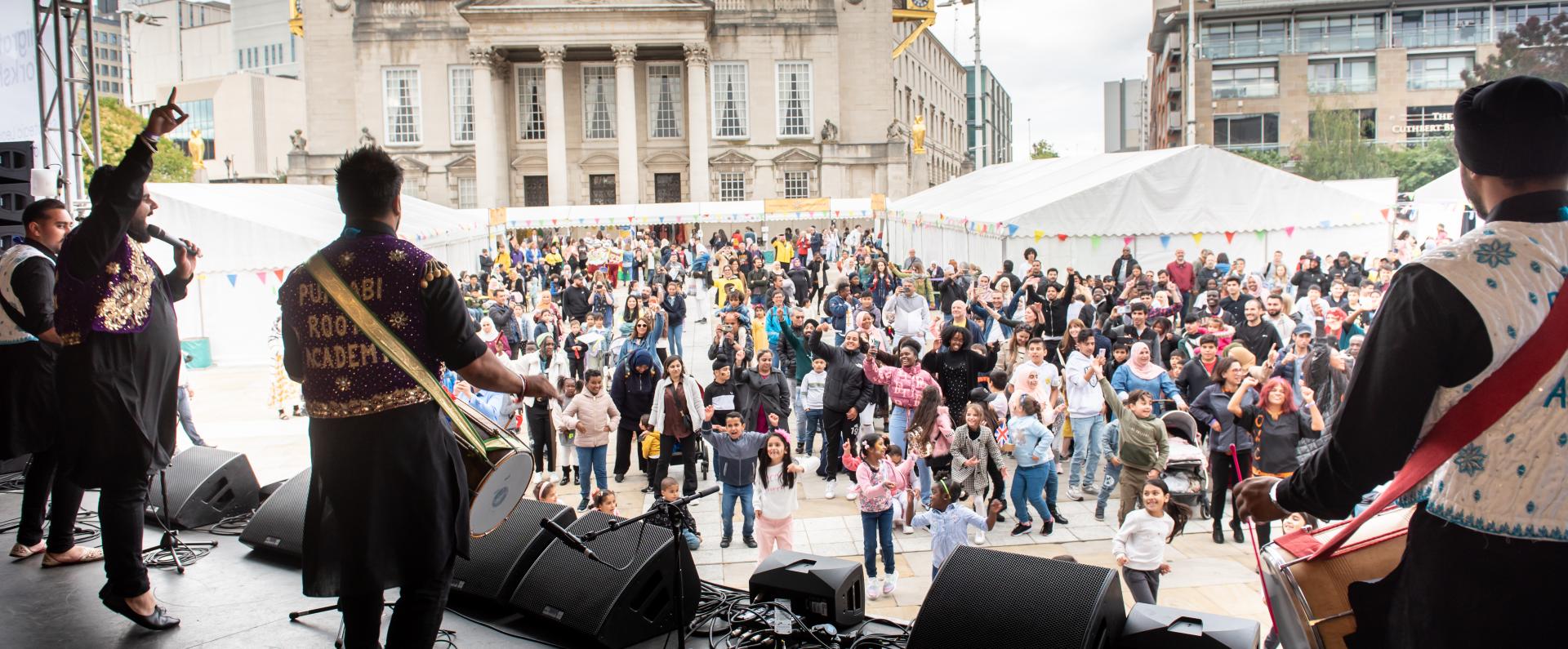 Main stage view of audience at Yorkshire Integration Festival 2022